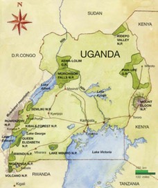 uganda map